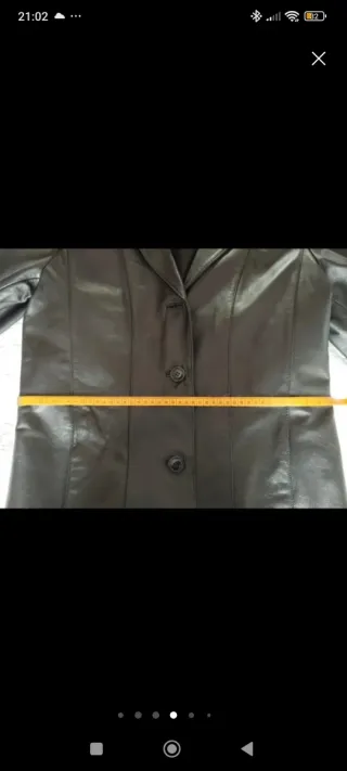 Chaquetón de piel negro mujer