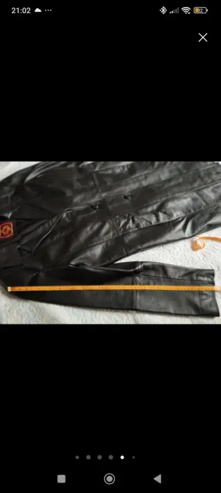 Chaquetón de piel negro mujer