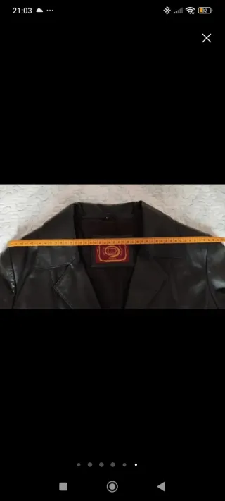 Chaquetón de piel negro mujer