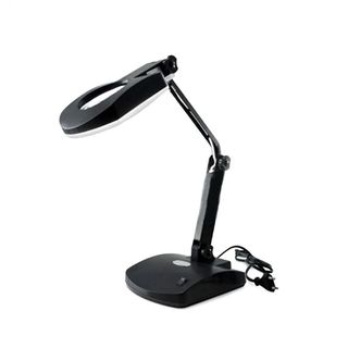 Lámpara lupa de mesa negra