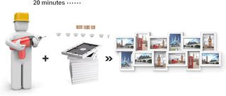 SONGMICS Collage de Marco de Fotos, 12 Marcos para