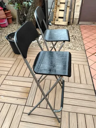 2 Taburetes Altos Negros Ikea