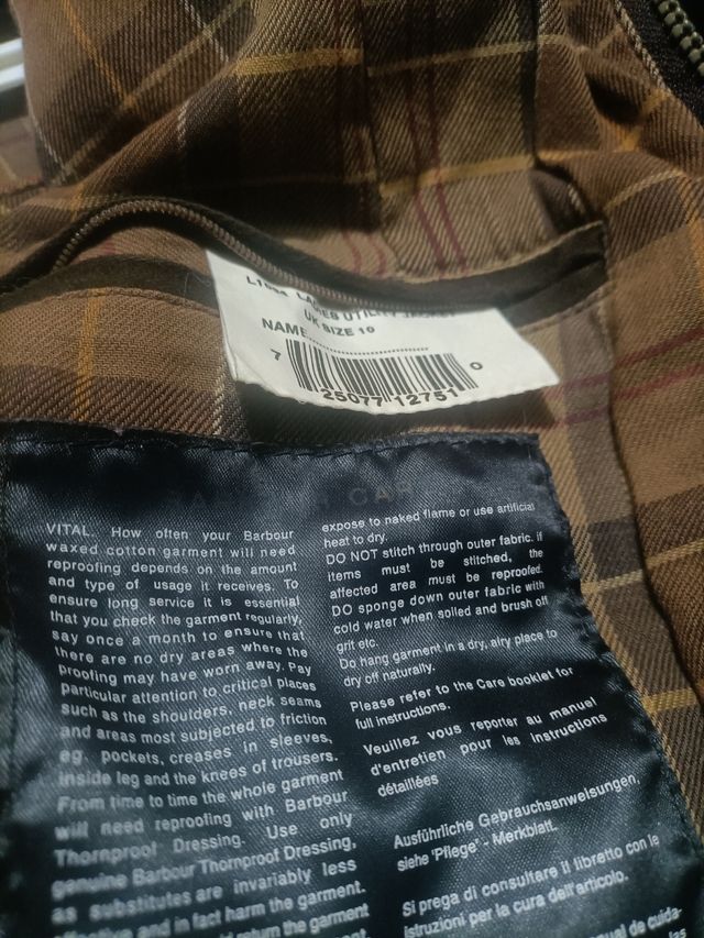 Chaqueta Barbour Mujer Talla M Marrón