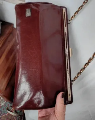 Vintage Mazzini Tracolla pochette pelle