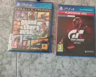 2 Juegos PS4: GTA V Premium y Gran Turismo Sport