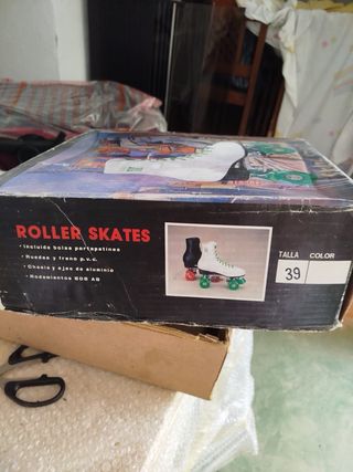 Patines 4 Ruedas Blancos y Verdes
