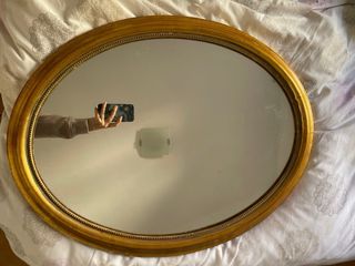 Espejo Ovalado Vintage Dorado