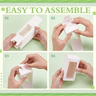 BENECREAT 20 paquetes de 6 x 6 x 12 cm cajas de re