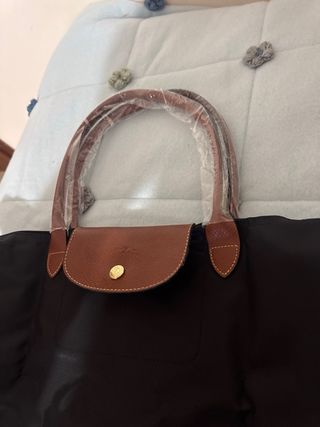 Borsa Longchamp Pelle Marrone e Nera