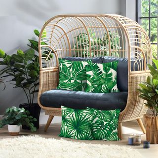 Bonhause Fundas de Cojín Hojas Tropicales 45x45cm