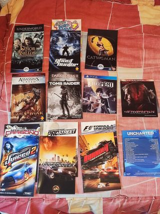 Manuales de videojuegos PS2, PS3 y PS4