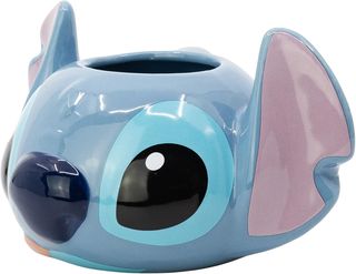 Taza de cerámica con forma en 3D de Stitch en caja