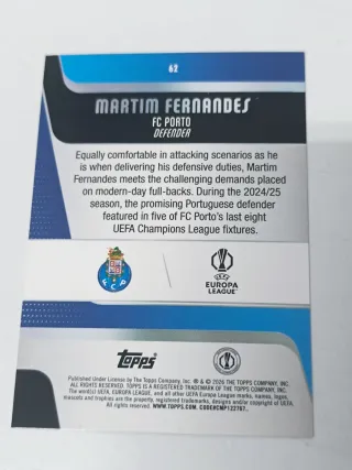 Carta Topps UCC 2025/26 Martim Fernandes Porto /25
