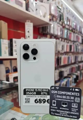 iPhone 15 Pro Max 256GB Plata