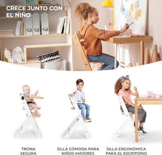 Kinderkraft ENOCK Trona bebé de Madera, Infantil,