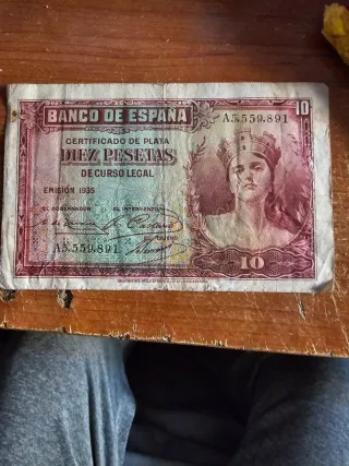 Billete 10 Pesetas Banco de España 1935