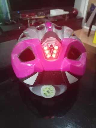 Casco de bici Crivit plateado y rosa