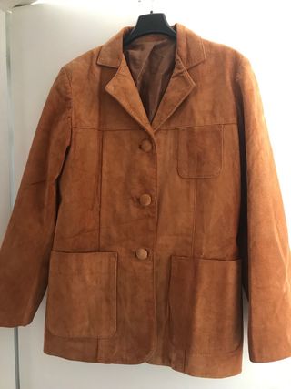 Chaqueta de ante de Suede Marrón