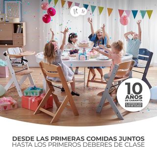 Kinderkraft ENOCK Trona bebé de Madera, Infantil,