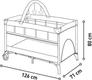 Asalvo Cuna de Viaje 4 en 1 – Doble Altura, Parque