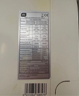 Aire Acondicionado MUY BAJO CONSUMO