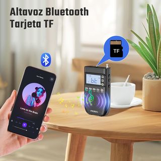 PRUNUS radio portátil bluetooth recargable