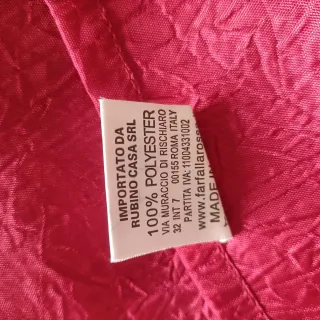 Set Tende Rosse Fiori 140x290cm