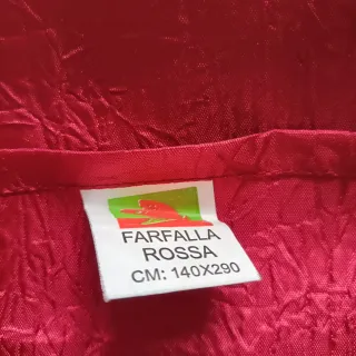 Set Tende Rosse Fiori 140x290cm