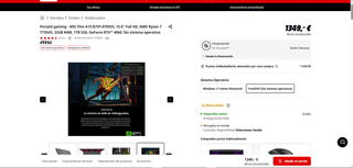 Portátil Gaming MSI Ryzen 7 32GB RAM RTX4060