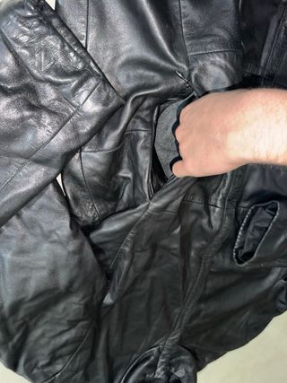 Giacca Vera Pelle Hugo Boss Nera Taglia L