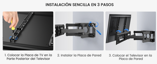 Soporte TV Pared Articulado Inclinable Giratorio