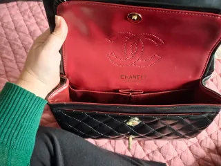 Bolso Chanel Negro Piel Acolchado