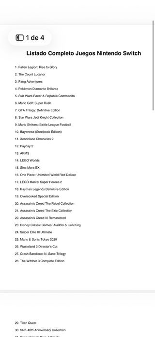 Lote de juegos Nintendo Switch