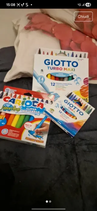 Set scuola: pastelli Giotto e Carioca