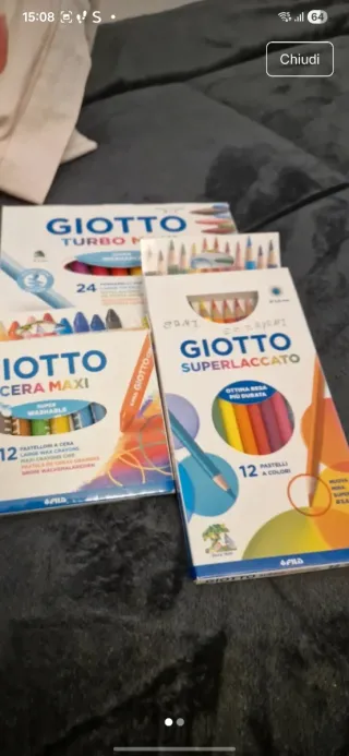 Set scuola: pastelli Giotto e Carioca