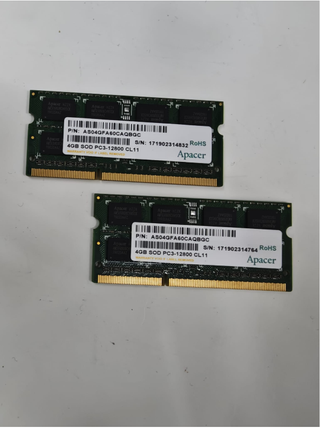 2x Módulos RAM Apacer 4GB DDR3 PC3-12800S
