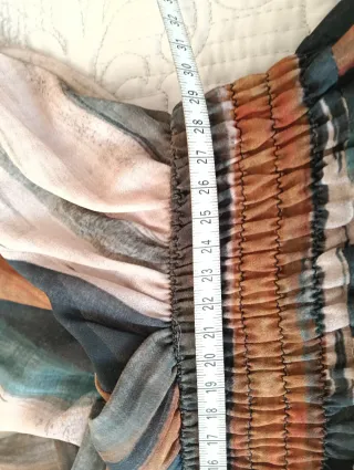 Vestido estampado rayas verticales manga larga