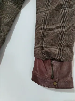 Pantaloni Sandro Ferrone marroni con pelle