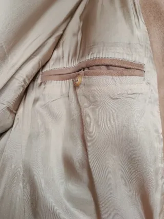 Chaqueta de piel de ante marrón