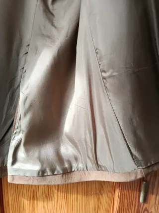 Chaqueta de piel de ante marrón