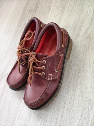 Zapatos náuticos de piel marrones talla 38