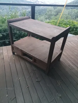 Mesa auxiliar exterior madera (Teka)