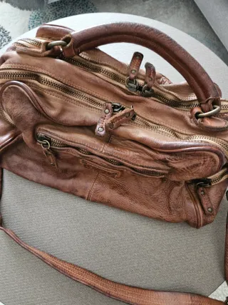 Borsa in pelle marrone