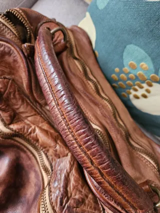 Borsa in pelle marrone