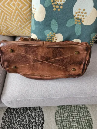 Borsa in pelle marrone