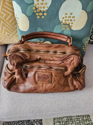 Borsa in pelle marrone