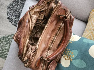 Borsa in pelle marrone