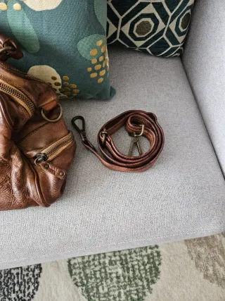 Borsa in pelle marrone