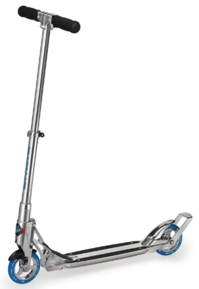 Monopattino in alluminio con ruote blu