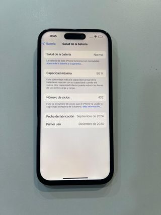 iPhone 15 128GB Negro Batería 90%